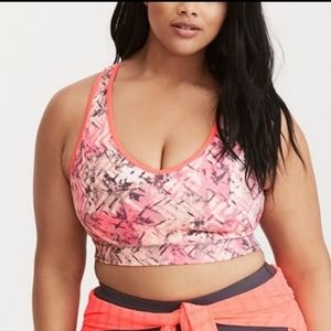 Torris Low-Impact Wireless Strappy Back Active Sports Bra Size 1